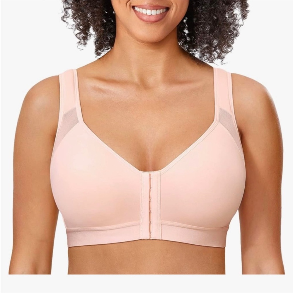 MWT Pink Delimira Seamless Full-Coverage Bra with Supportive Straps 40DD